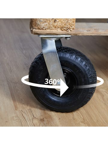 relaxdays Lenkrolle in Schwarz - 3.00-4