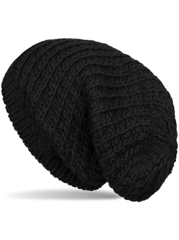 styleBREAKER Strick Beanie Mütze in Schwarz