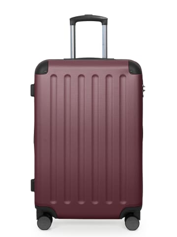 Hauptstadtkoffer Spree - Koffer-Set 3 Trolley Hartschale Koffer Gepäckset, TSA, 4 Rollen (S, M & L) in Dunkelrot