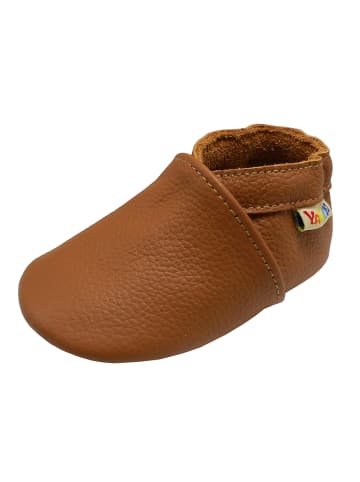 Yalion Baby Krabbelschuhe aus Leder, weiche Lauflernschuhe mit rutschfester Sohle 
