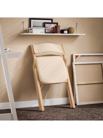 SoBuy Klappstuhl in Weiß - (B)48 x (H)91 x (T)14cm