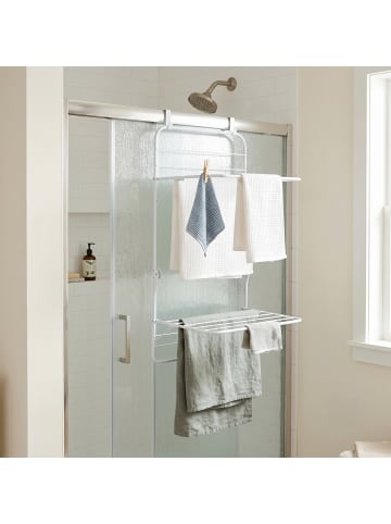 relaxdays Wäscheständer in Weiß - (B)51 x (H)120 x (T)41 cm