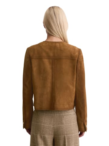 Marc O'Polo Lederjacke regular in Umbra Brown