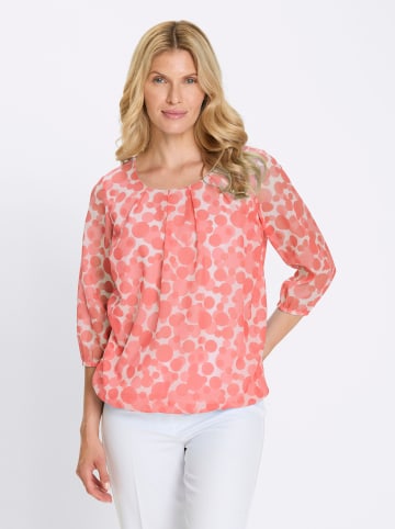 Sieh an! 3/4-Arm-Bluse in ecru-grapefruit-bedruckt