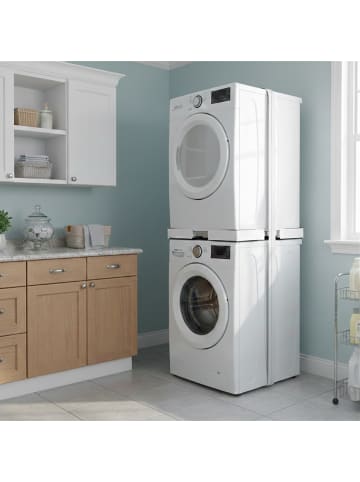 relaxdays Zwischenbaurahmen in Weiß - 45-72 cm