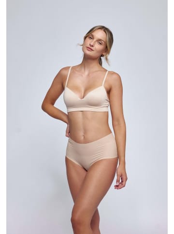 SNOCKS High Waist Hipster aus Mikrofaser 3 Stück in Hellbeige