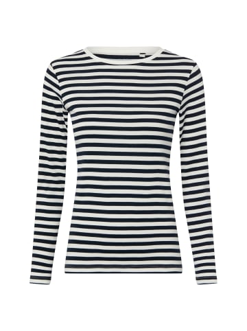 brookshire Langarm-Shirt in marine ecru - 0040