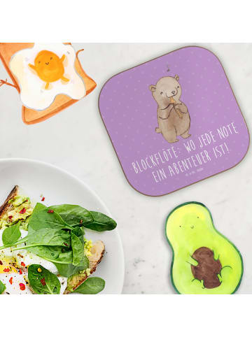 Mr. & Mrs. Panda Untersetzer für Gläser Abenteuer Blockflöte mit... in Lavendeltraum