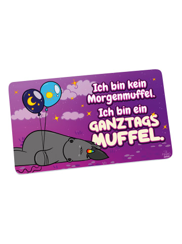 Geda Labels Frühstücksbrettchen Grummeleinhorn Muffel in Lila - 23,5x14,5
