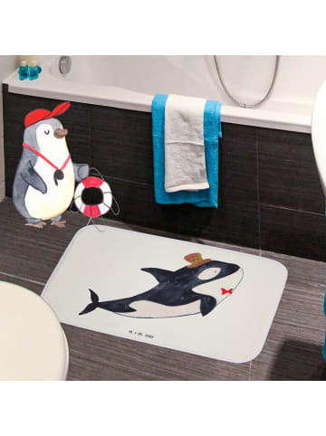 Mr. & Mrs. Panda Badeteppich Orca Zylinder ohne Spruch in Weiß