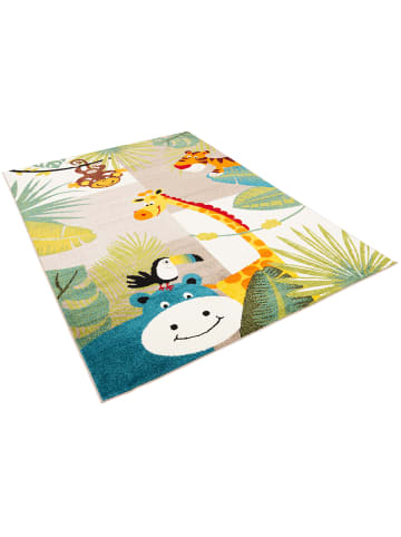 Pergamon Kinderteppich Softstar Kids Tierwelt in bunt