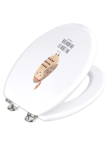 Mr. & Mrs. Panda klo deckel Eule Federschmuck mit Spruch in Weiß