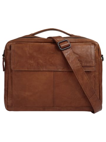 SPIKES & SPARROW Notebooktasche echt Leder in cognac