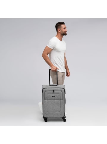Redolz Essentials 12 MEDIUM 4-Rollen Trolley 67 cm mit Dehnfalte in grey2