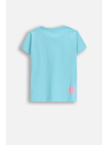 MOKIDA Baumwoll-T-Shirt mit kurzen Ärmeln in türkis