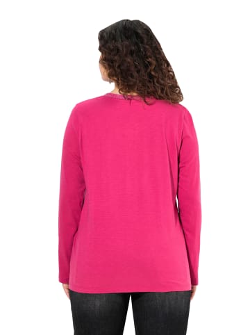 Ulla Popken Langarmshirt in rot pink