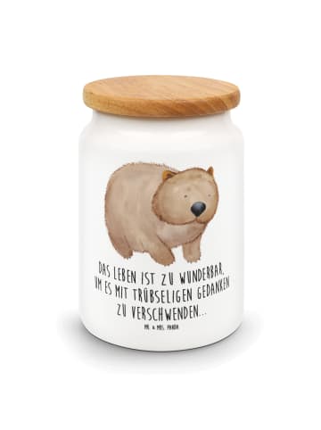 Mr. & Mrs. Panda Lebensmittelbehälter Wombat mit Spruch in Weiß