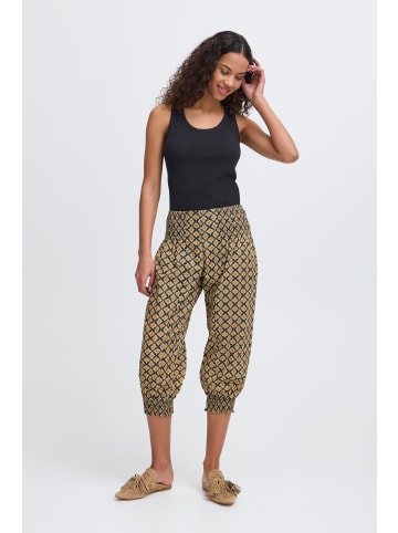 PULZ Jeans Pants Suiting PZJILL regular fit in Black Boho Border Print