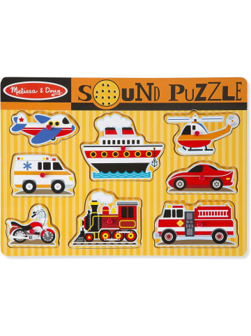 Melissa & Doug Holzpuzzle Fahrzeuge mit passenden Klänge- ab 3 Jahren