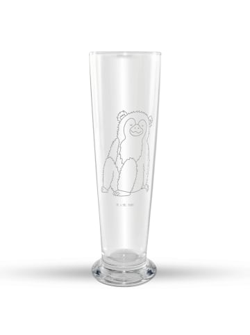 Mr. & Mrs. Panda Trinkglas Affe ohne Spruch in Transparent
