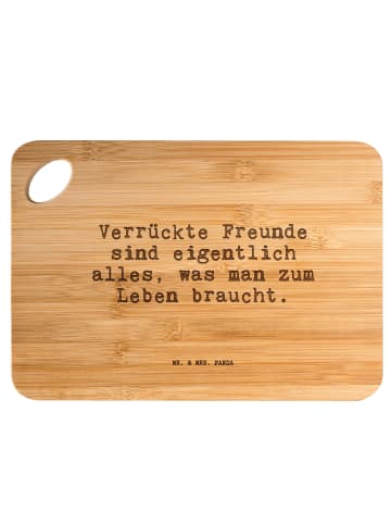 Mr. & Mrs. Panda Frühstücksbrettchen Verrückte Freunde sind eige... in Braun