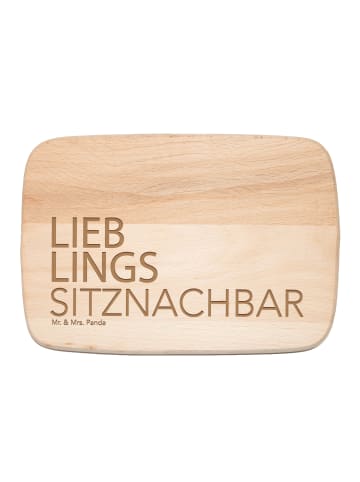 Mr. & Mrs. Panda Holzbrett Sitznachbar mit Spruch in Transparent