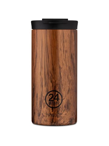 24Bottles Travel Trinkbecher 600 ml in sequoia wood