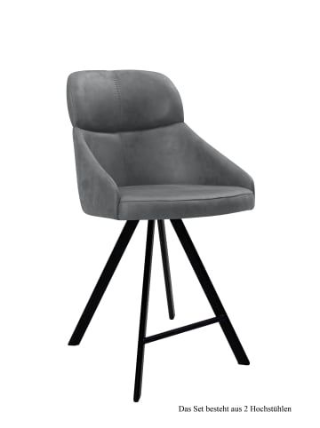 58 aufm Kessel THEKENSTUHL (2er-Set) Derzhka 52x99x63 Schwarz/Grau