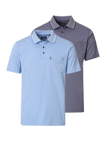 Casa moda Poloshirt Basic in Hellblau / blau