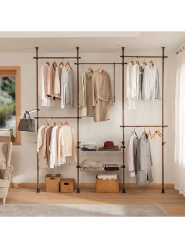 SoBuy Teleskopstange in Braun - (B)(209-311) x (H)(200-285)cm