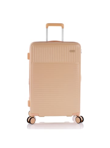 Heys Pastel 4 Rollen Trolley M 66 cm mit Dehnfalte in nude