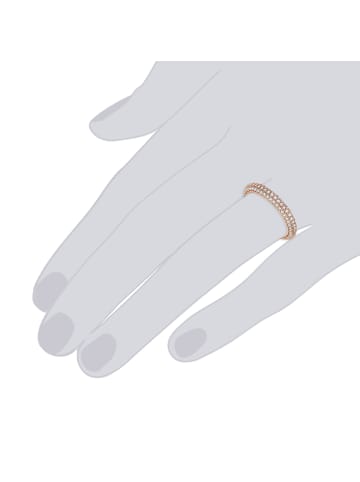 Lulu & Jane Ring aus Messing mit Zirkonia in roségold
