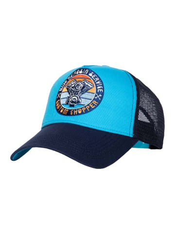 King Kerosin King Kerosin Trucker Cap Custom Chopper in blau