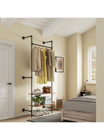 SoBuy Wandgarderobe in Schwarz - (W) 48 x (H) 220 x (L) 92 cm