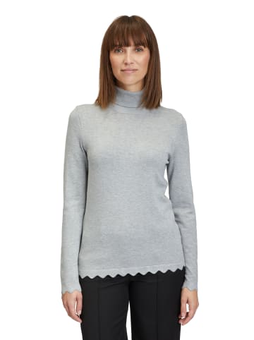 Betty Barclay Feinstrickpullover mit Wellenstruktur in Grey Melange