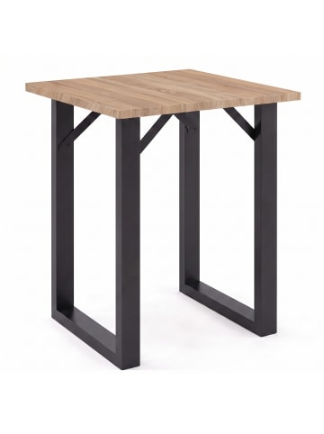 VCM Holz Bartisch Stehtisch Tisch Tresen Xona 80x50 cm in Schwarz / Sonoma-Eiche