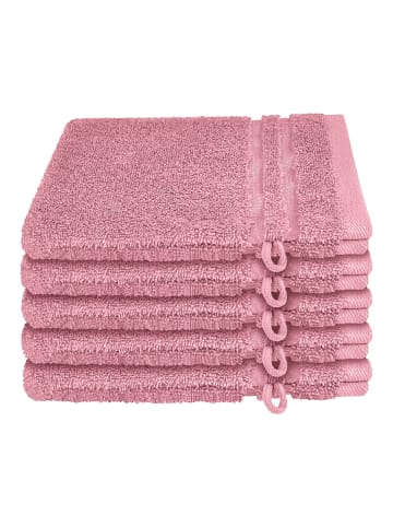 Schiesser Waschhandschuh Milano im 5er Set in Malve