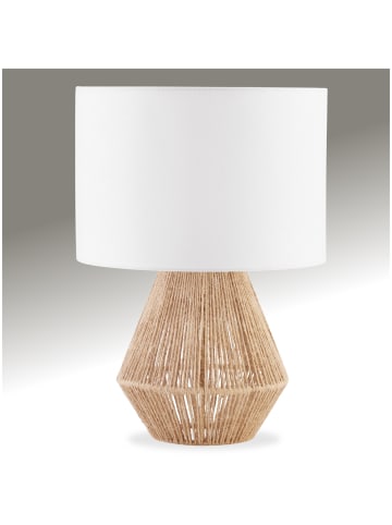 tectake Tischleuchte Lignea Lux aus Jute im Boho-Stil, 60W