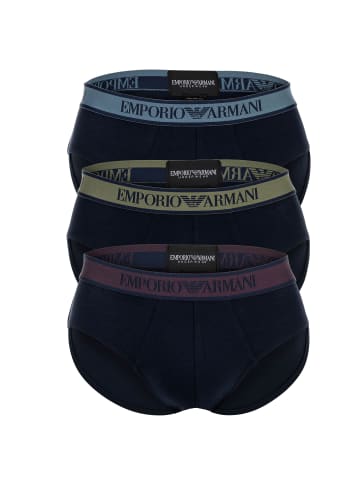 Emporio Armani Slip 3er Pack in Marine