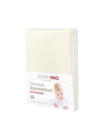 Bornino Home Feinbiber-Spannbetttuch 60x120 cm - 70x140 cm in Natur