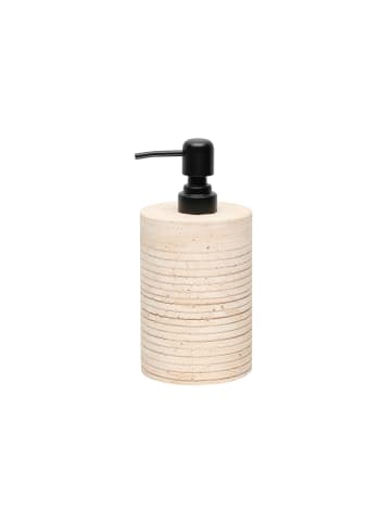 4Living Seifenspender aus Zement ALEX, 100 ml in Beige, 9,5 x 15,5 x 9 cm
