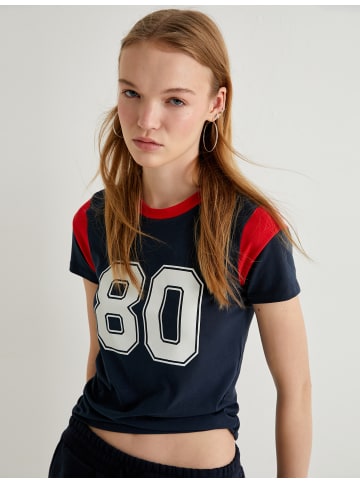 KOTON T-shirt in Marineblau