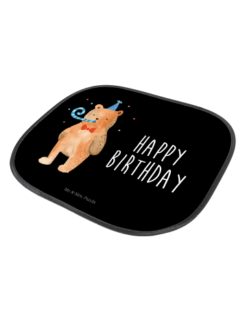 Mr. & Mrs. Panda Sonnenblende Auto Bär Geburtstag mit Spruch in Schwarz