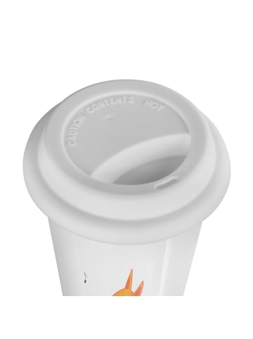 Mr. & Mrs. Panda Thermobecher Fuchs Gitarre ohne Spruch in Weiß