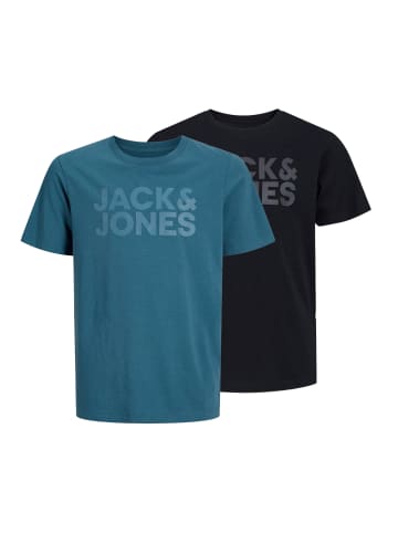 JACK & JONES Junior T-Shirts 2er Pack JJECORP LOGO TEE in oceanview