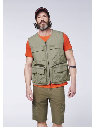 Gardena Weste im Workwear-Look in Grün