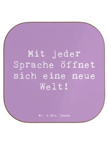 Mr. & Mrs. Panda Tischuntersetzer Spruch Sprachen lernen mit Spruch in Lavendeltraum