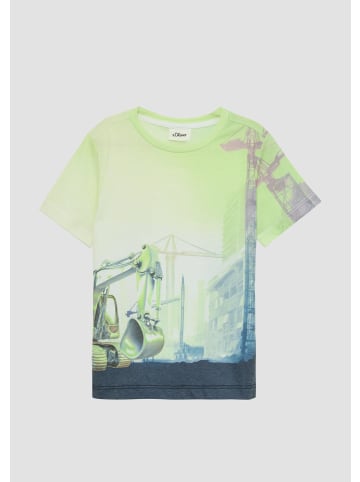 s.Oliver T-Shirt kurzarm in Grün-mehrfarbig