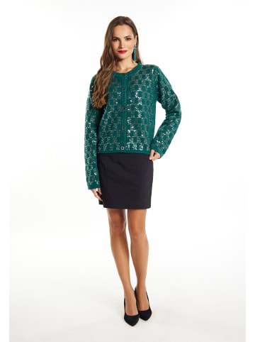 faina Damen Strickjacke in Smaragdgrün