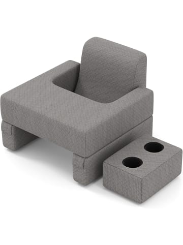 COSTWAY Lesekissen für Bett und Sofa in Grau